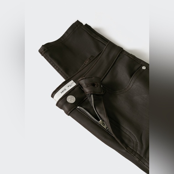 VIOLETA BY MANGO COATED SLIM JEANS - BLACK SIZE 16 (NEW WITH TAGS) - Picture 5 of 6